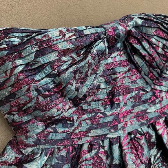 One33 Social Floral Jacquard Mini Dress Size 4 Strapless Tiered Ballroom‎ Skirt - Picture 3 of 13